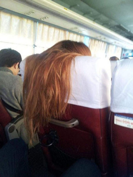 公车豪放女 韩国公交车上的女汉子